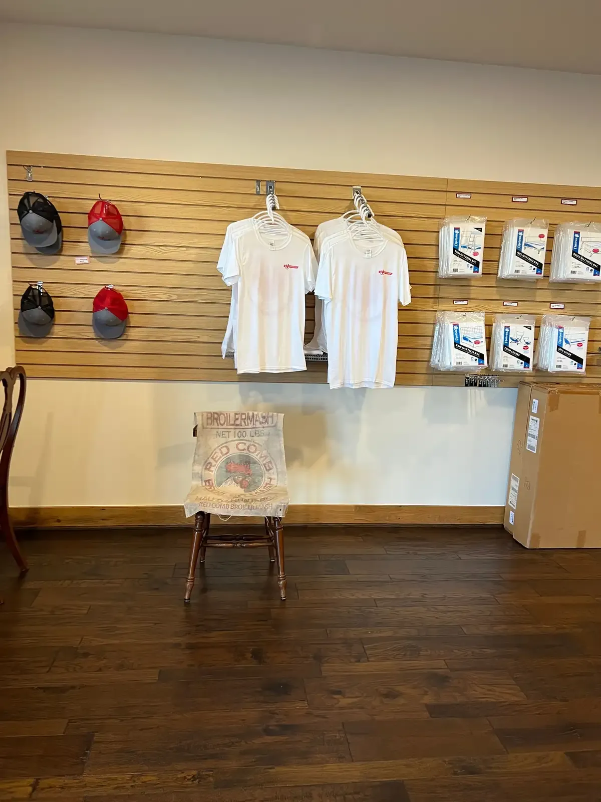 Moving supplies hung on the wall